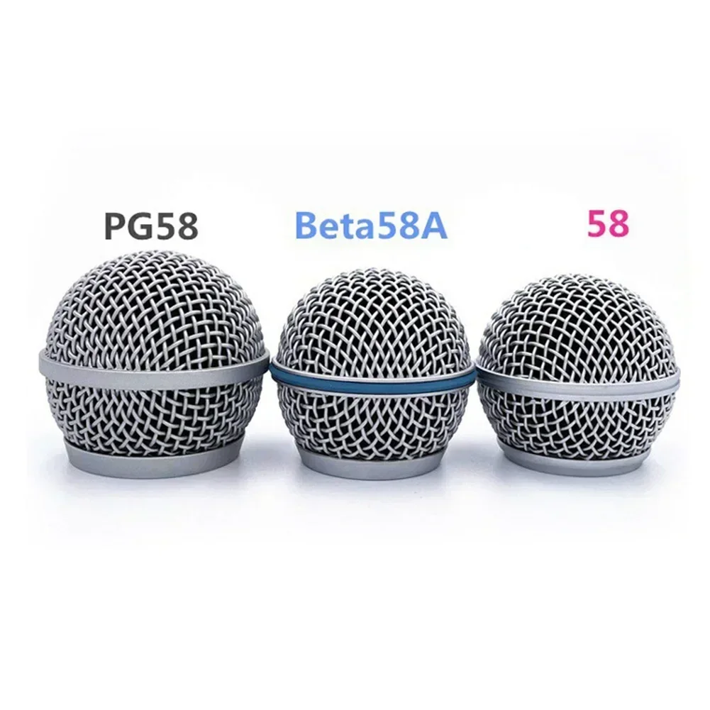 Microfoongrillkop voor 58A microfoon voor Shure Beta stalen microfoongrill Mesh Head DIY vervangende onderdelen ﻿
