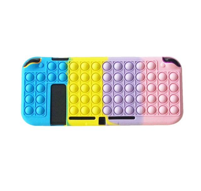 Anti Stress Speelgoed Shockproof Controller Case Silicone Soft Beschermhoes Voor Nintendo Switch Ns Console Push Bubble Shell: C1