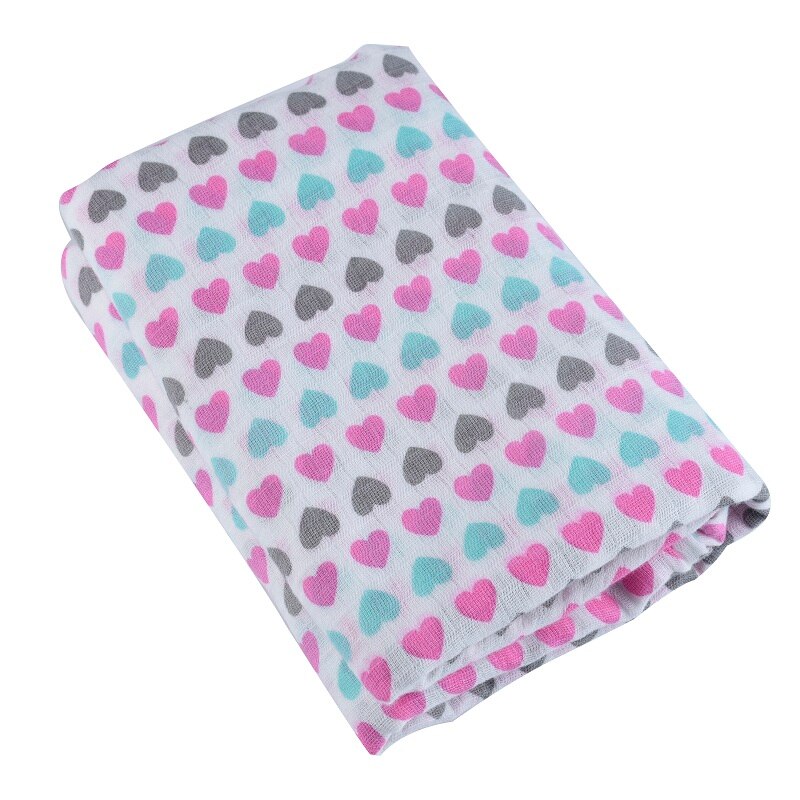 Baby produFlamingo Organic Baby Swaddle Muslin Bamboo Cotton Baby Blanket Diapers Envelope For Discharge Newborns Wrap Bedding: SJ0014