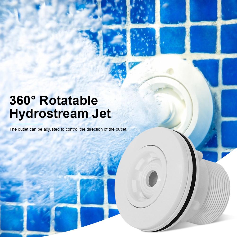 Swimming Pool Spa Eyeball Jet Replacement 360 Rotatable Opening Hydrostream Jet Spout Home Pipe Connector Swimming Pool: Default Title