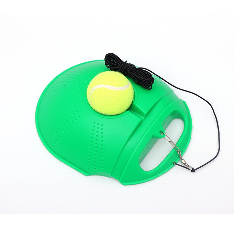 Heavy Duty Tennis Trainer Exercise Tennis Ball Sport Self-study Rebound Ball Tennis Training with Baseboard Sparring Device: Green