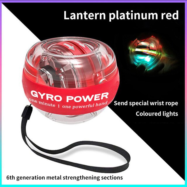 Bola de pulso led trainer gyroscope strengener gyro power ball braço exercitador powerball exercício máquina fitness pulso suprimentos: Black