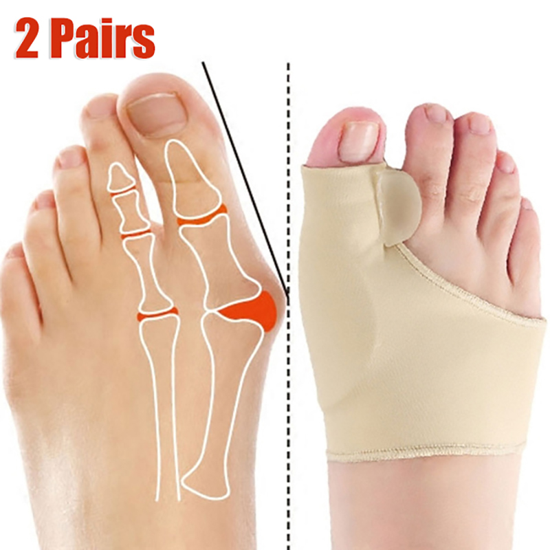 Zehenkorrektur Orthesen Füße Fußpflege Knochen Daumenversteller Korrektur Weiche Pediküre Socken Bunion Glätteisen (1 Paar / 2 Paar)