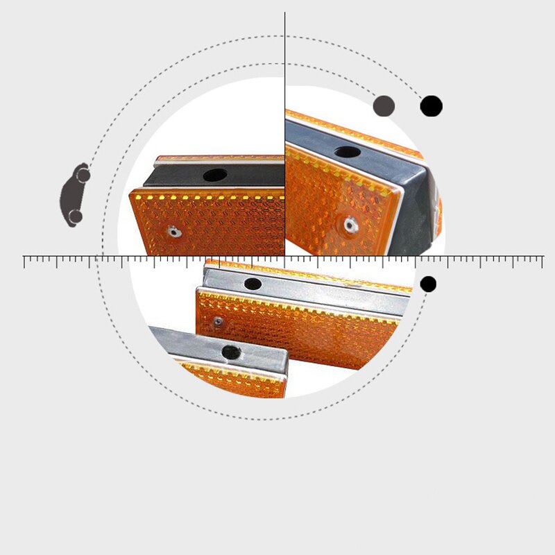 Reflective Material Road Stud Pavement Marker Anti-collision Warning Spike Yellow LED Single-sided Reflective Highway Outline