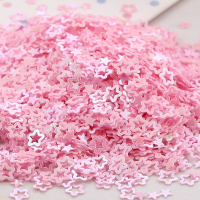 3mm Hollow Bloem roze stervorm PVC losse Pailletten Pailetten Nail Art manicure Vrouwen Diy bruiloft decoratie confetti 10 /20g: 20g