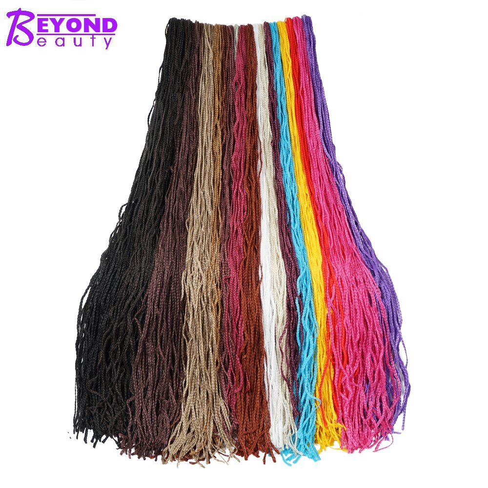 Box Braids Extensions Hair For Crochet Braids Synthetic Braiding Hair Micro Braid Crochet Hair Zizi Braids 50g / pack