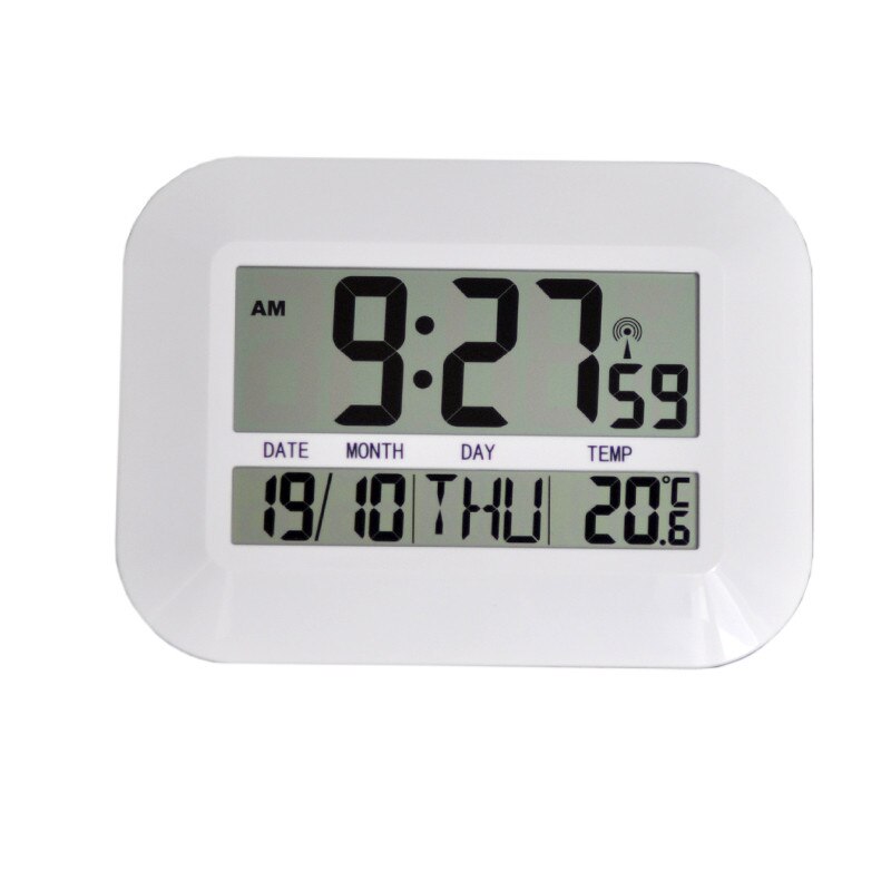 Digitale led-wandklok, grote led-wekker met achtergrondverlichting, kalender, thermometer, bureauklok, digitale wandklok
