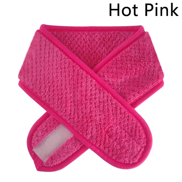 Verstelbare Brede Haarband Antislip Yoga Spa Bad Make-Up Wassen Gezicht Cosmetische Hoofdband Vrouwen Make-Up Accessoires: Rood