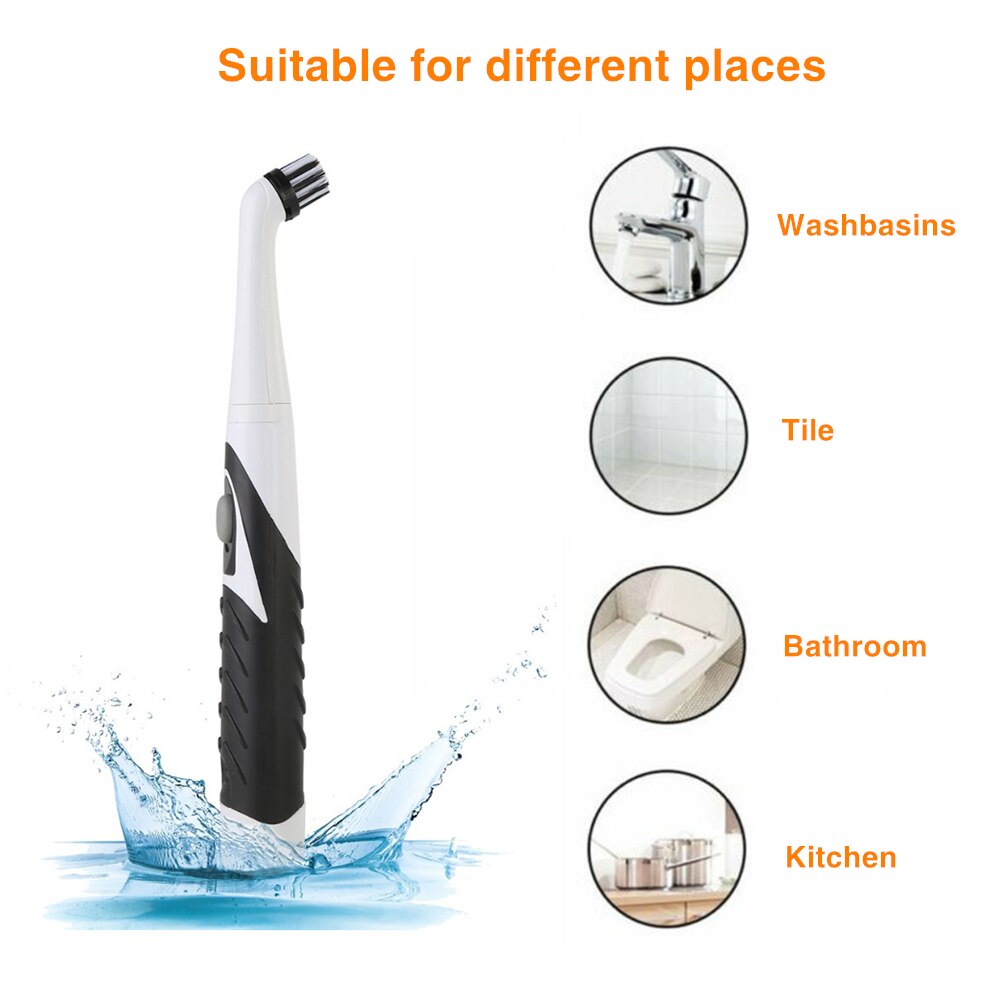 Handheld Cleaning Brush With Detachable Head Electric Sonic Scrubber Cordless Cleaning Brush Household Cleaning Brush