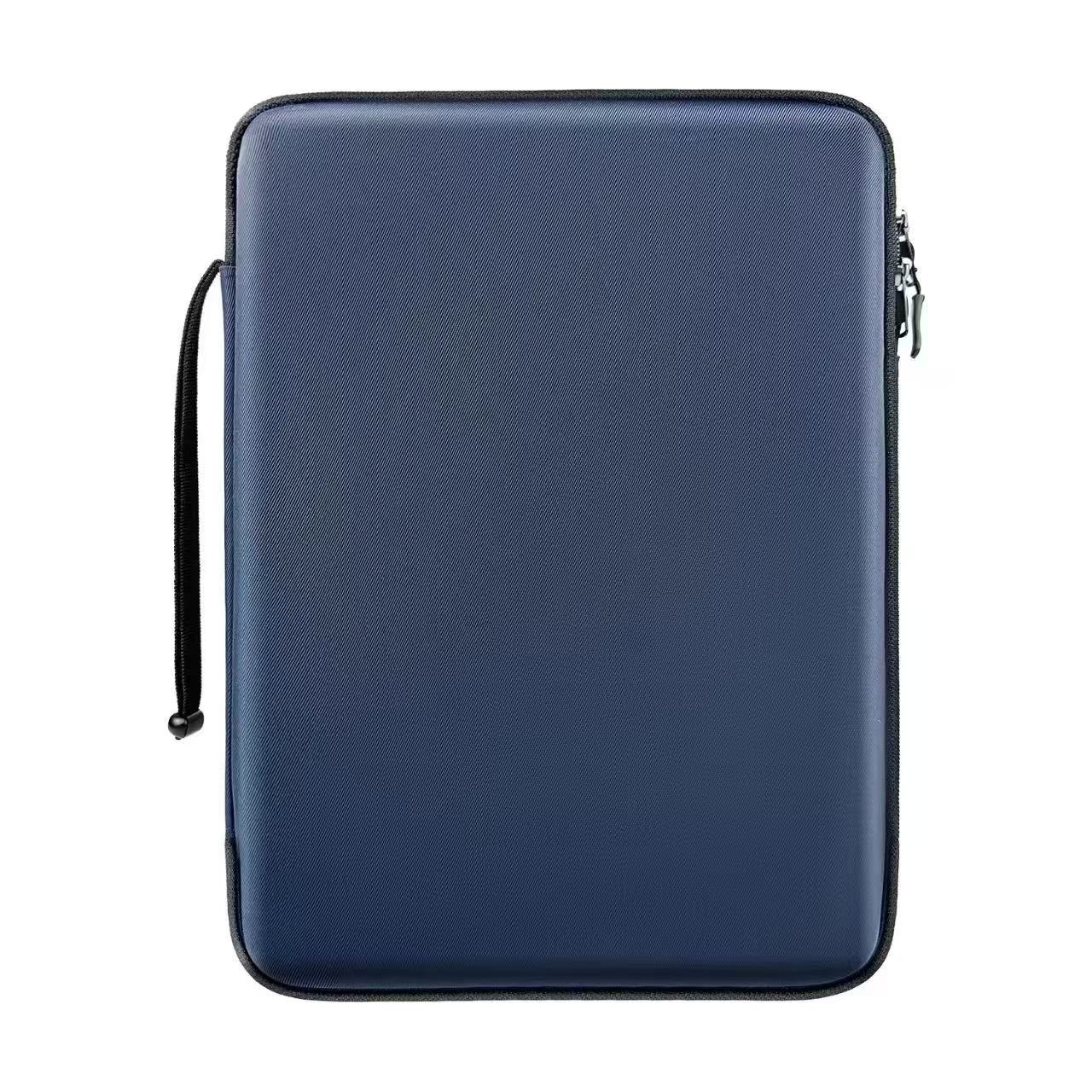 Schokbestendige laptoptas 14 13 inch laptops 15.6 waterdichte eva-beschermhoes met schouderbanden, zwart.: 13 " / Marineblauw