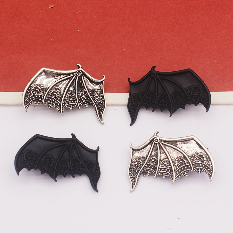 Antiguo negro Earl vampiro demonio alas Punk horquilla de murciélago Clip de pelo para las mujeres accesorios para el pelo para las mujeres joyería India