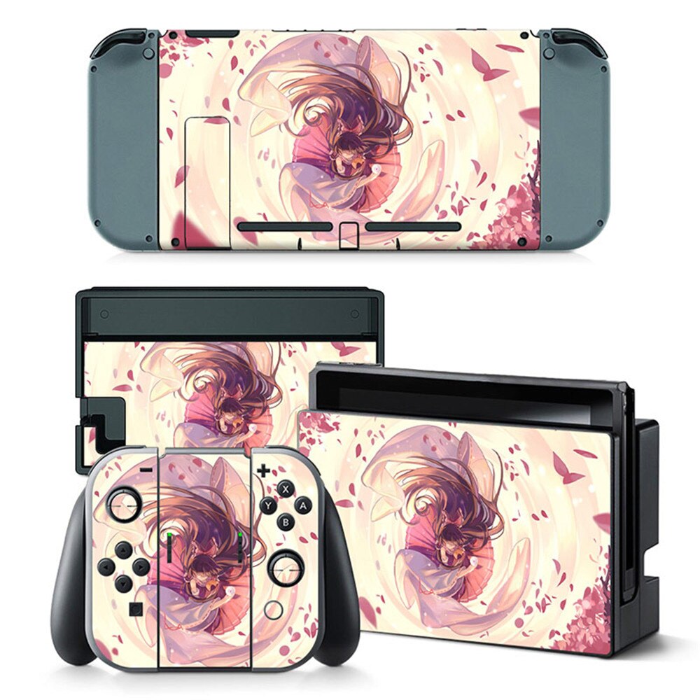 Custom Full Set Vinyl Decal Protector Skin For Nintendo Switch Console Controller Skin Sticker: TN-switch-5163