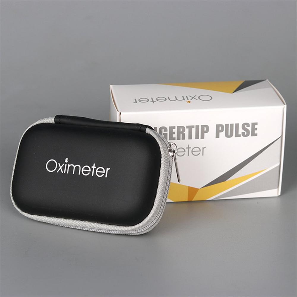 Oxímetro neutro con caja de pulso, oxímetro portátil resistente al agua y a la protección, oxímetro con caja para guardar la yema del dedo