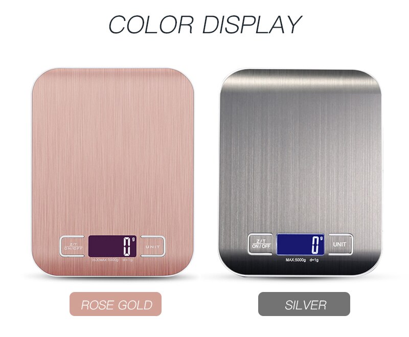 Digital Kitchen Scale 1g/0.1oz Precise Stainless Steel Food Scale for Cooking Baking weighing Scales Electronic LCD Display