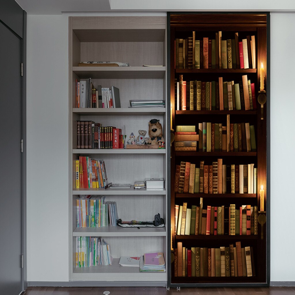 DIY 3D Beautiful Landscape Door Stickers For Living Room Bedroom PVC Adhesive Wallpaper Home Decor Waterproof Mural Decals