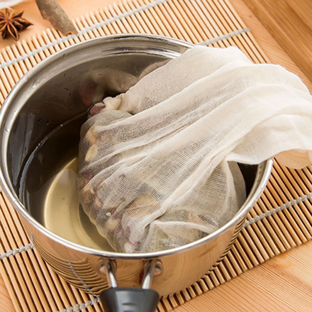 Filtre alimentaire réutilisable, sac à mailles, noix, lait, haricots, mousseline, soupe de poisson, cuisine bouillante, 5 pièces/ensemble