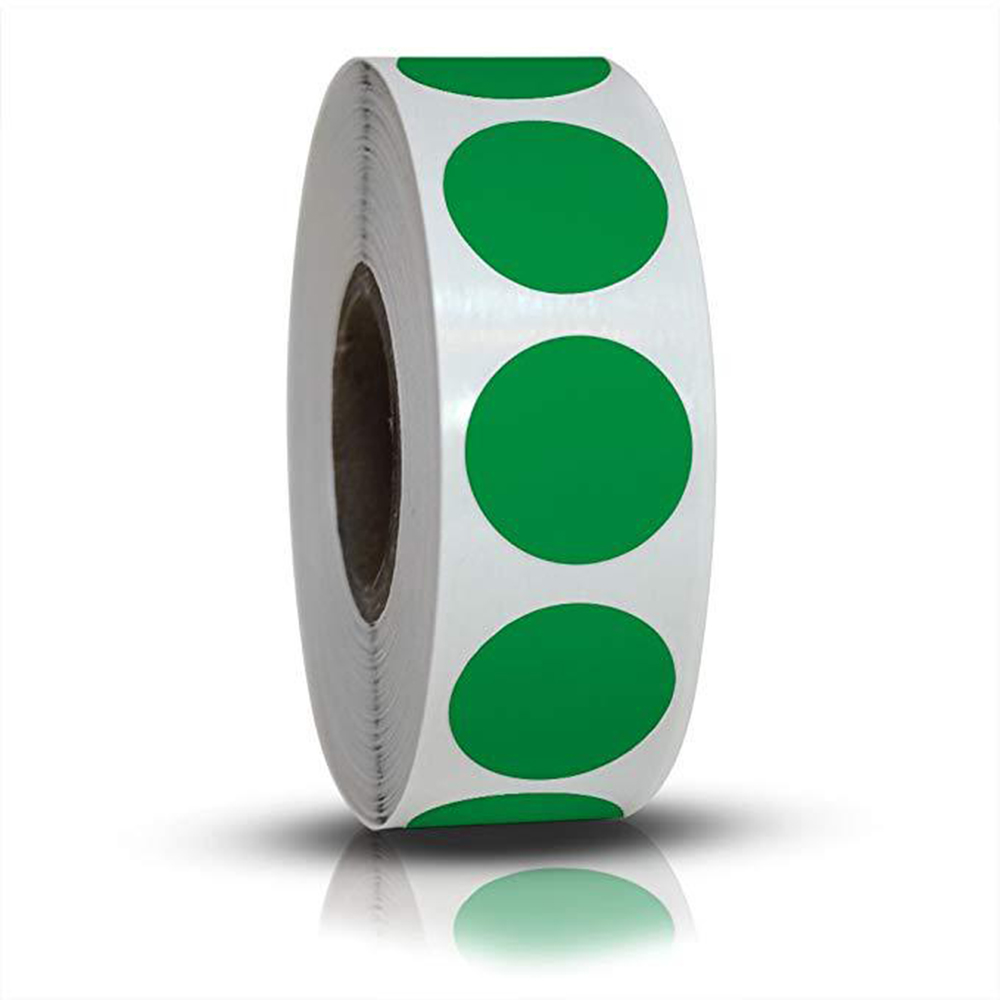 White code Round Stationery 1 Inch 500 Pcs /Roll Color Labels Stickers Chroma Label Stickers Mark stickers Dot Labels Stickers: Red