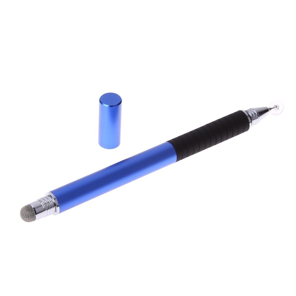Lápiz óptico capacitivo 2 en 1, punta fina, redonda, para pantalla táctil, para iPad, iPhone, todos los teléfonos móviles y tabletas: Azul