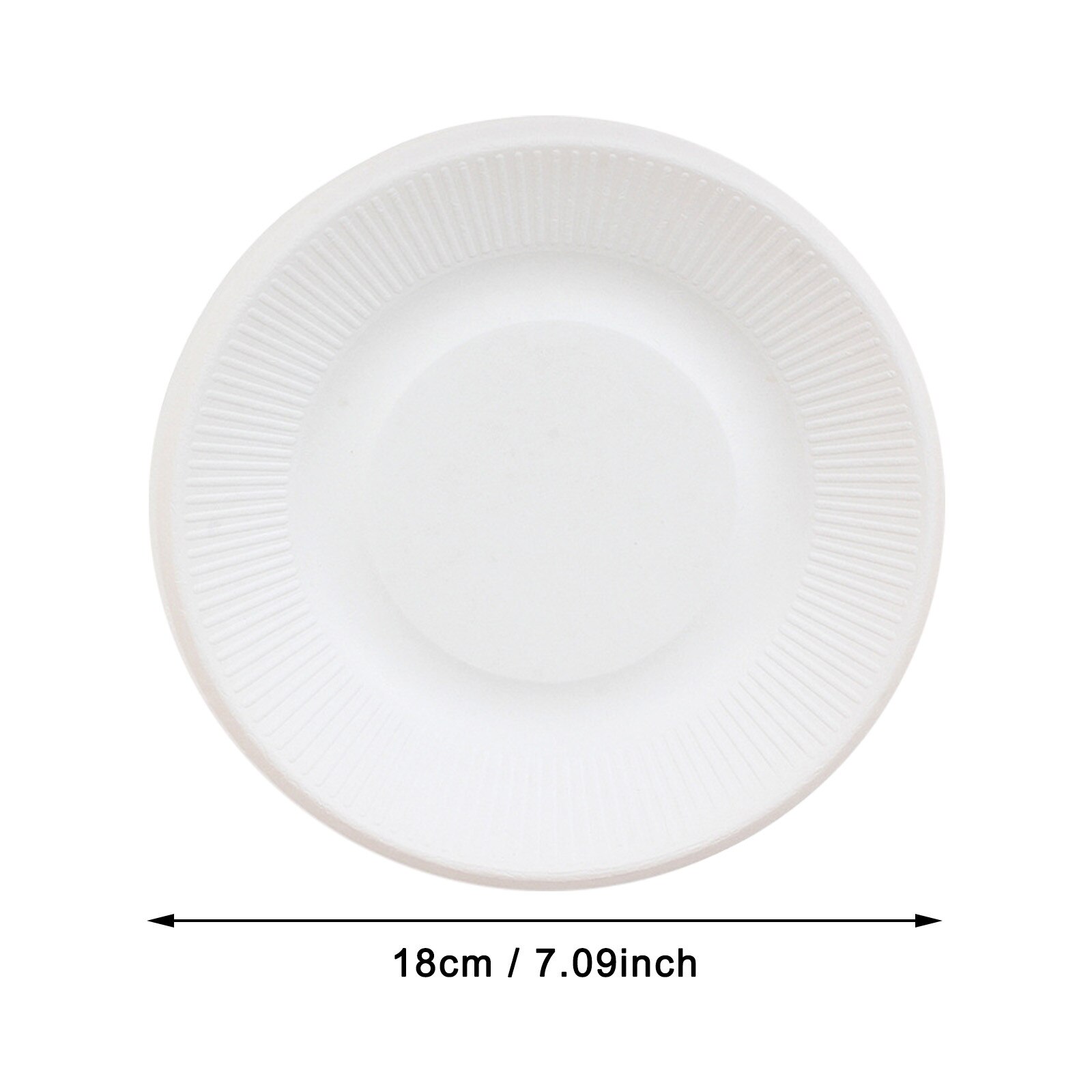 18Cm Wegwerp Ronde Diner Plaat Party Bruiloft Verjaardag Servies Platen 10/20/50/100Pcs