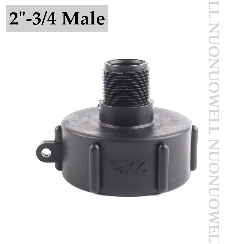 IBC Ton Barrel Connector Tank Adapter Plastic IBC Hose Adapter Fitting Garden Watering Hose Ton Barrel Accessories: 2in-3l4Male