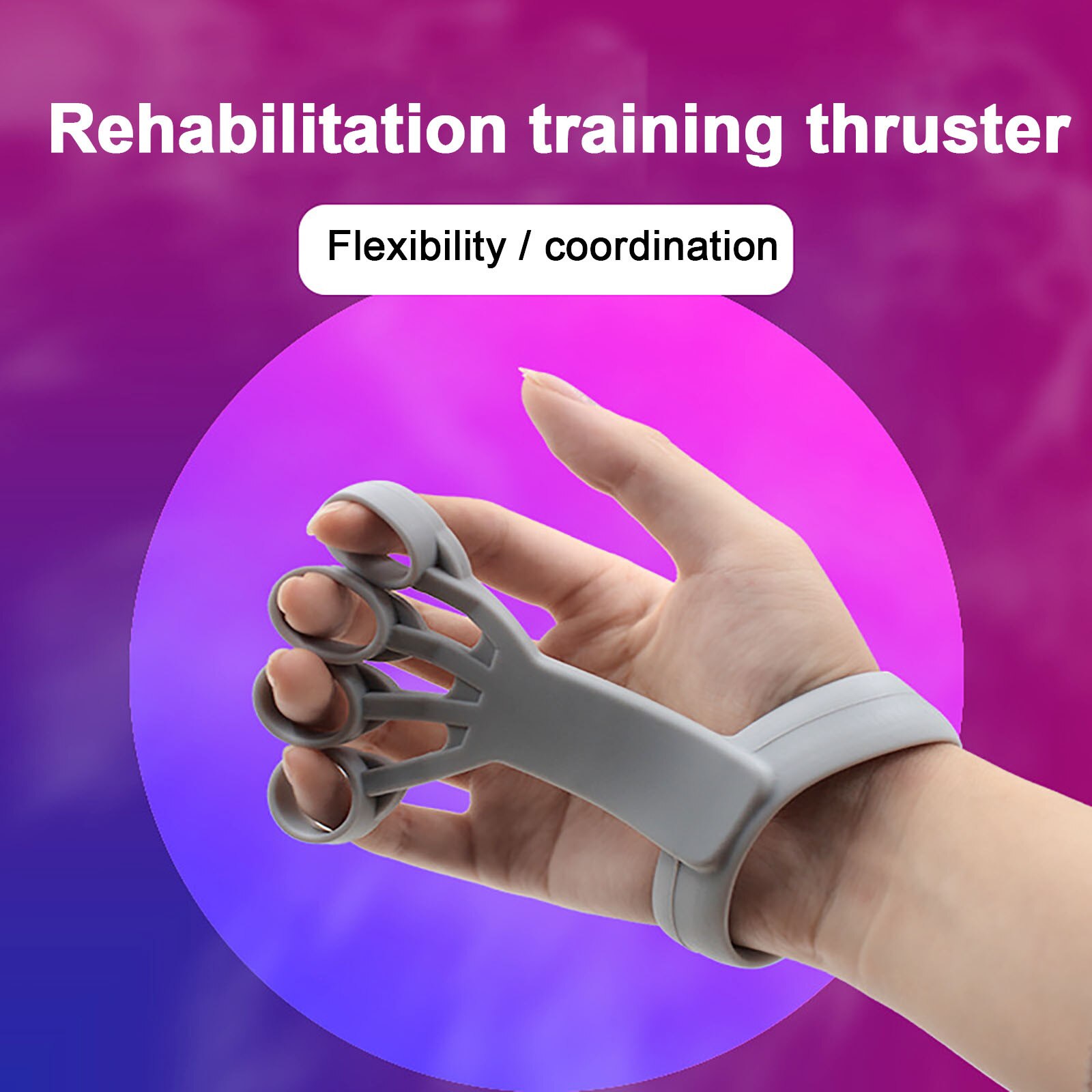 Autism Finger Grip Silicone Ring Exerciser Antistress Resistance Band Finger Wrist Tensioner Relieve Hand Stress Sensory Toy