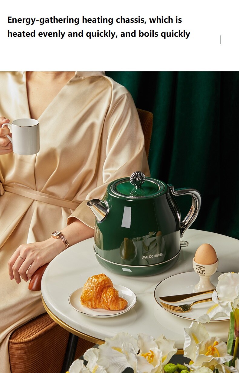 220V Electric Kettle 1.5L Water Boiling Pot Machine Home Appliance Automatic Fast Boiling Kettle Stainless Steel Inner