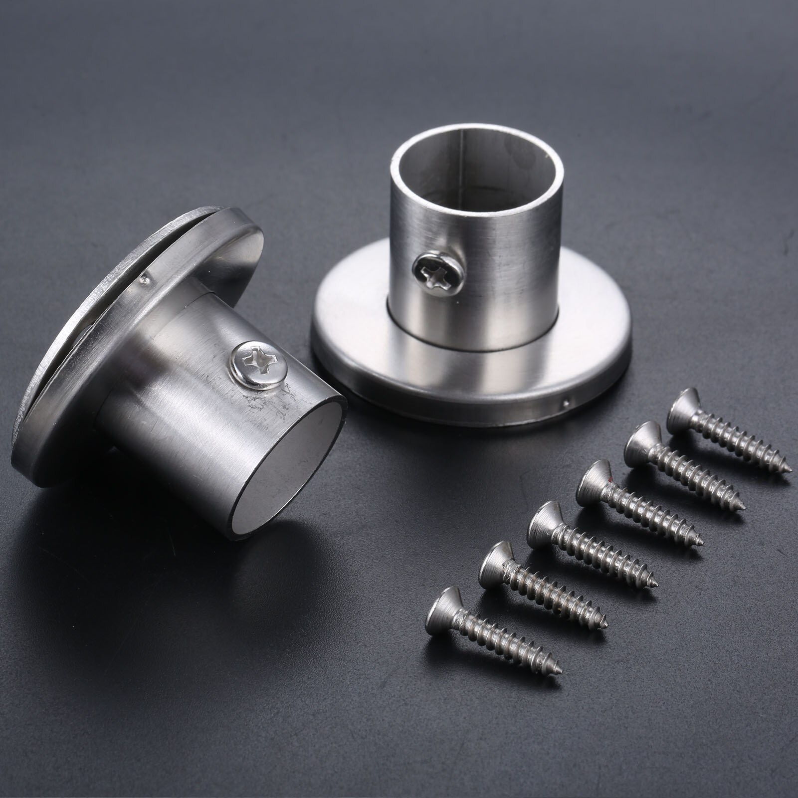 2 st balkong garderob garderob stångflänsfäste rälsstöd hängare klädstång säte hängare rör rörhållare 19mm/22mm/25mm/32mm