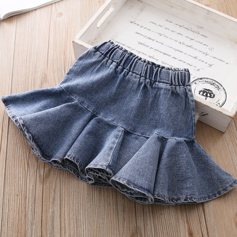 Babyinstar-jupes pour petites filles | En Denim, Mini trompette, jupes Tutu, pour enfants, d'été