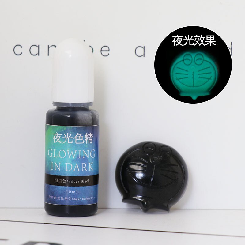 10 farver epoxy uv harpiks farvestof farve pigment glødende i mørk ab krystal lim håndlavet gør-det-selv materiale pigment til smykker ma: 17