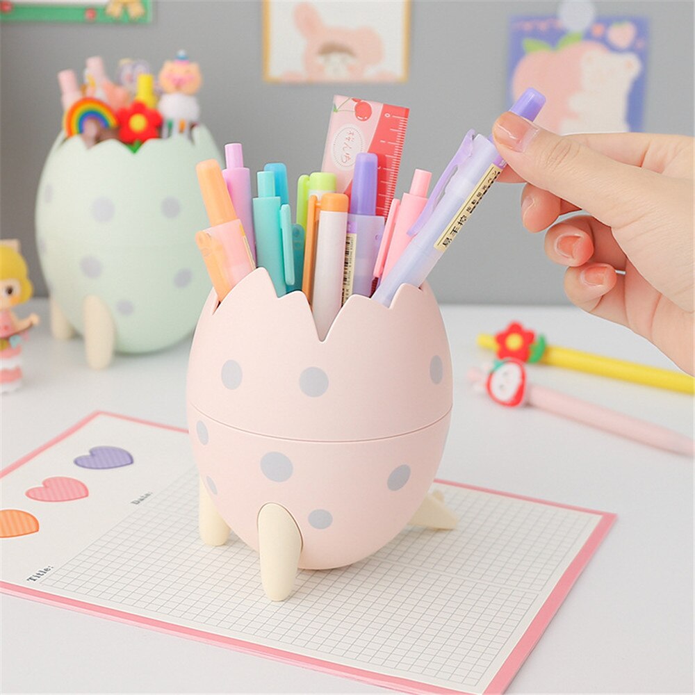 Porte-stylo oeuf Dragon, boîte de rangement de bureau, bricolage, fournitures scolaires pour étudiants, support de stylos, organisateur de bureau, décoration de maison
