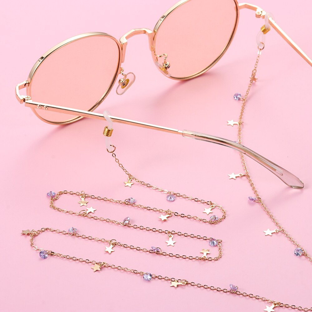 1Pcs Brillen Strap Leesbril Opknoping Ketting Zonnebril Bril Holder Neck Cord Bril Anti Slip Metalen Ketting