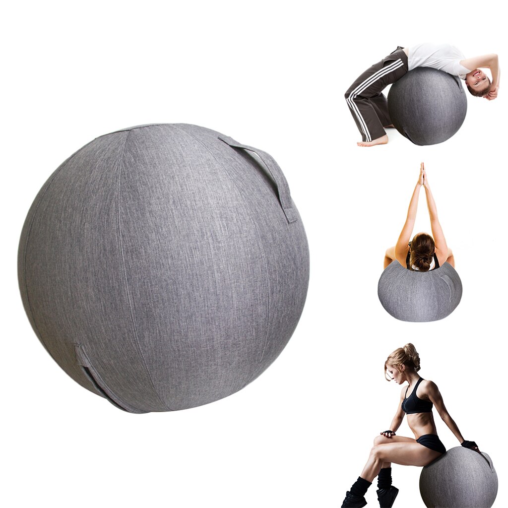 Grijs Yoga Bal Cover Balance Ball Cover Protector Onderste Ring Yoga Gym Workout Fitness Body Building Accessoires 60Cm 65cm