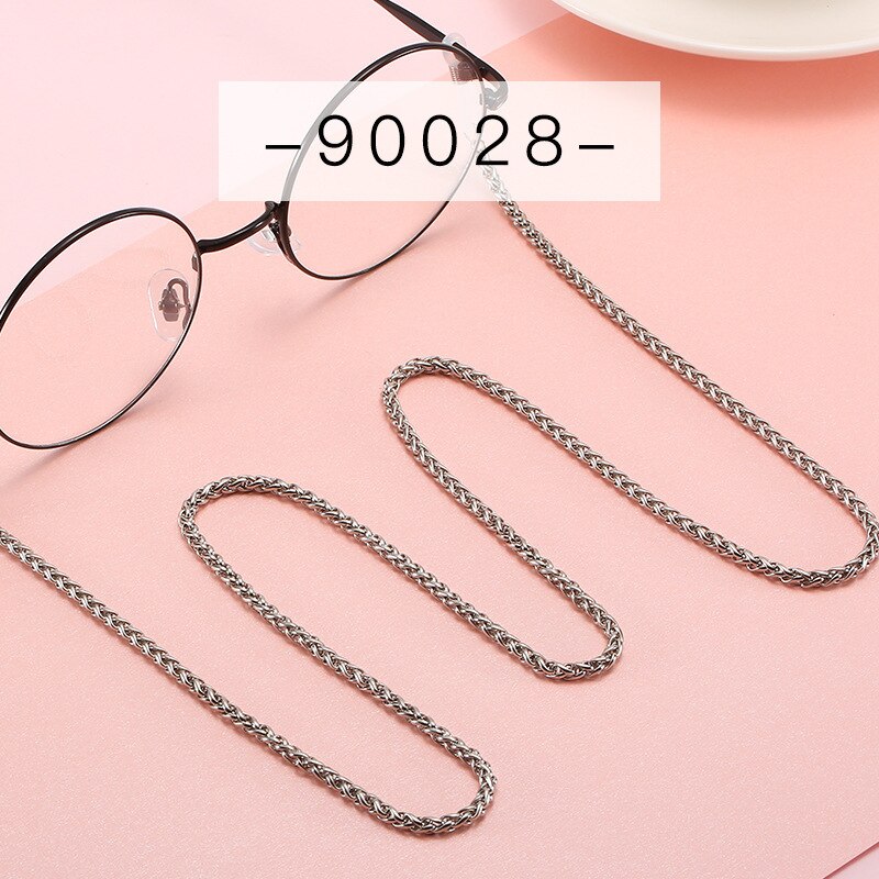 schick Edelstahl Sommer Stil Sonnenbrille Kette Schlüsselband Nicht-Fading Gläser Kabel Halfter zubehör: 90028