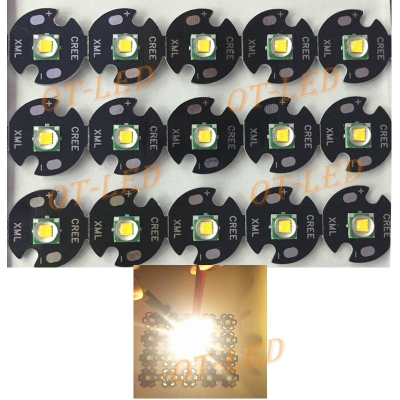 5 STÜCKE CREE XML XM-L T6 LED U2 10 Watt Weiß Warmweiß hoch Energie LED 5050 12 V Emitter Diode mit 12mm 14mm 16mm 20mm PCB für DIY