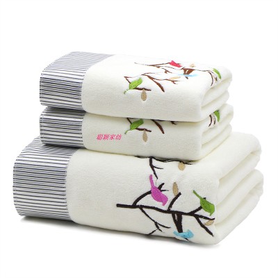 Katoen Volwassen Handdoek Set 3Pcs Kant Bad Hand Gezicht Strand Roze Handdoeken Borduren Familie Volwassen Bruiloft Thuis FG1001: 10