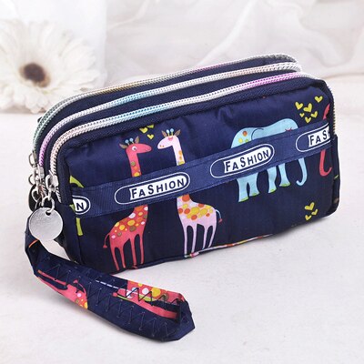 Zipper Dame Geldbörsen Frauen Brieftasche Leinwand Stoff Geldbeutel Floral Herz Geldbörse Armband Handtasche Mädchen Brieftaschen Burse Taschen: 10