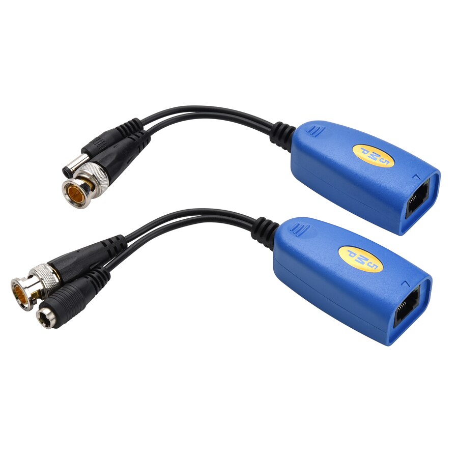 Hamrolte  rj45 hd video balun 1ch passieve power video balun voor 5mp/4mp/1080p/720p cvi/tvi/ahd/cvbs camera cat 5/5e/6 video balun