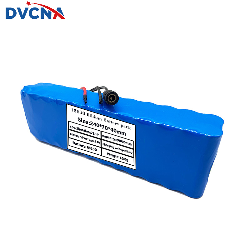 Batterie lithium-ion 7s3p 18650 24V, 20ah, 20000mAh, pour vélo électrique, avec chargeur