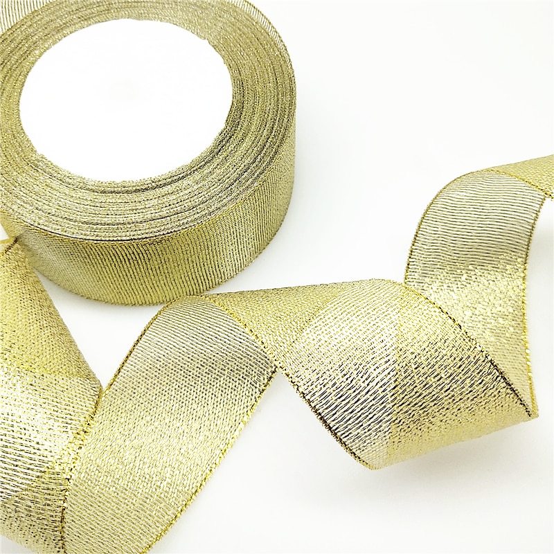 40/50mm 1-1/2 &quot;2&quot; 5 Meter Goud En Zilver Metallic Glitter Lint Kleurrijke pakket linten