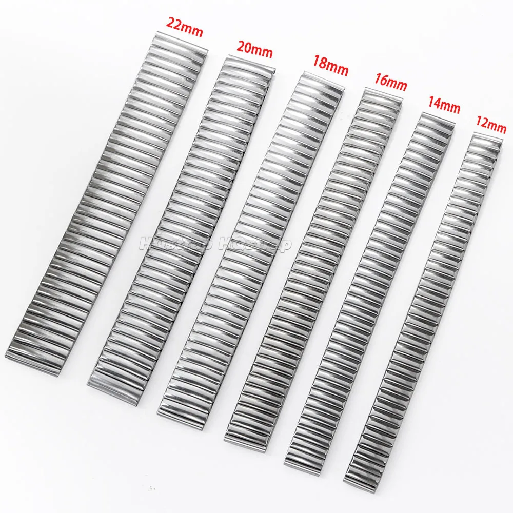 Edelstahl elastisches Armbinde 12mm 14mm 16mm 18mm 20mm 22mm Metall strecken Expansionsband Männer Frauen Ersatzarmband