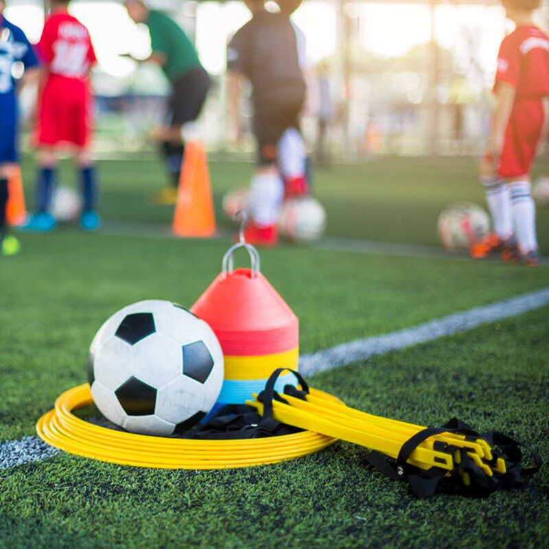 10PCS di Calcio Coni di Formazione Agilità Ostacolo Attrezzature Per Il Fitness di Formazione di Calcio Accessori Conica Barriera