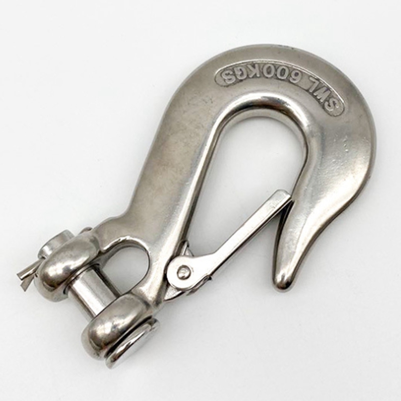 JHD-Loading Stainless Steel Swivel Lifting Hook With Latch Rigging Accessory