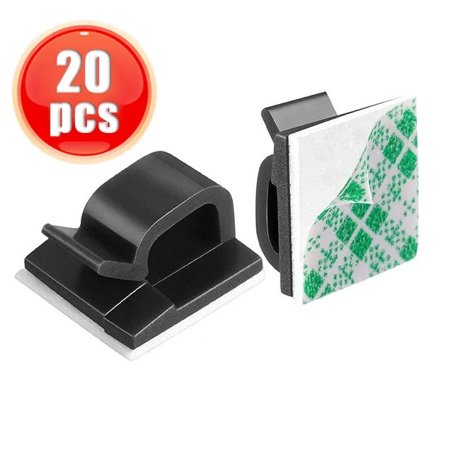 50 SZT. Klipsów do kabli do kamery samochodowej, organizer kabli na deskę rozdzielczą, uchwyt na kabel ładowarki samochodowej, organizer kabli USB: Złota