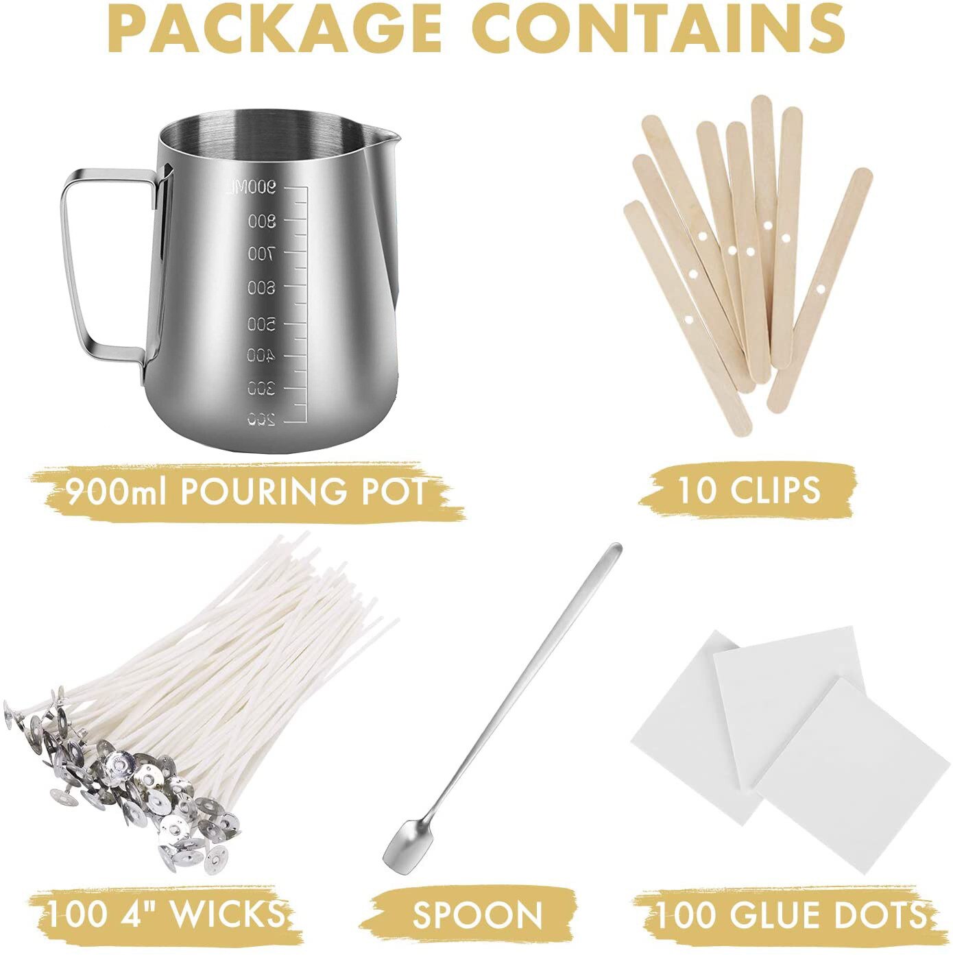 DIY Aromatherapy Candle Making Kit Supplies Handmake Tool Set Stainless Steel Cup Big Capacity 2000ML Inner Scale: set2