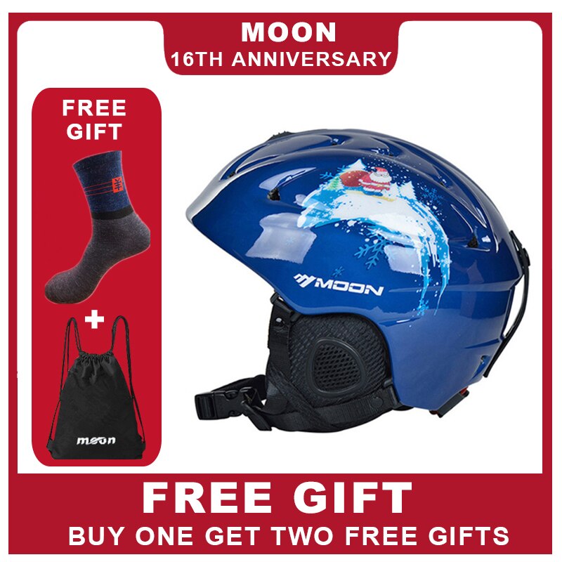 MOON Ski Helm Professionele Skiën Sport Beschermende Helm Sneeuw Helm Voor Outdoor Skiën Schaatsen Snowboard Skateboard