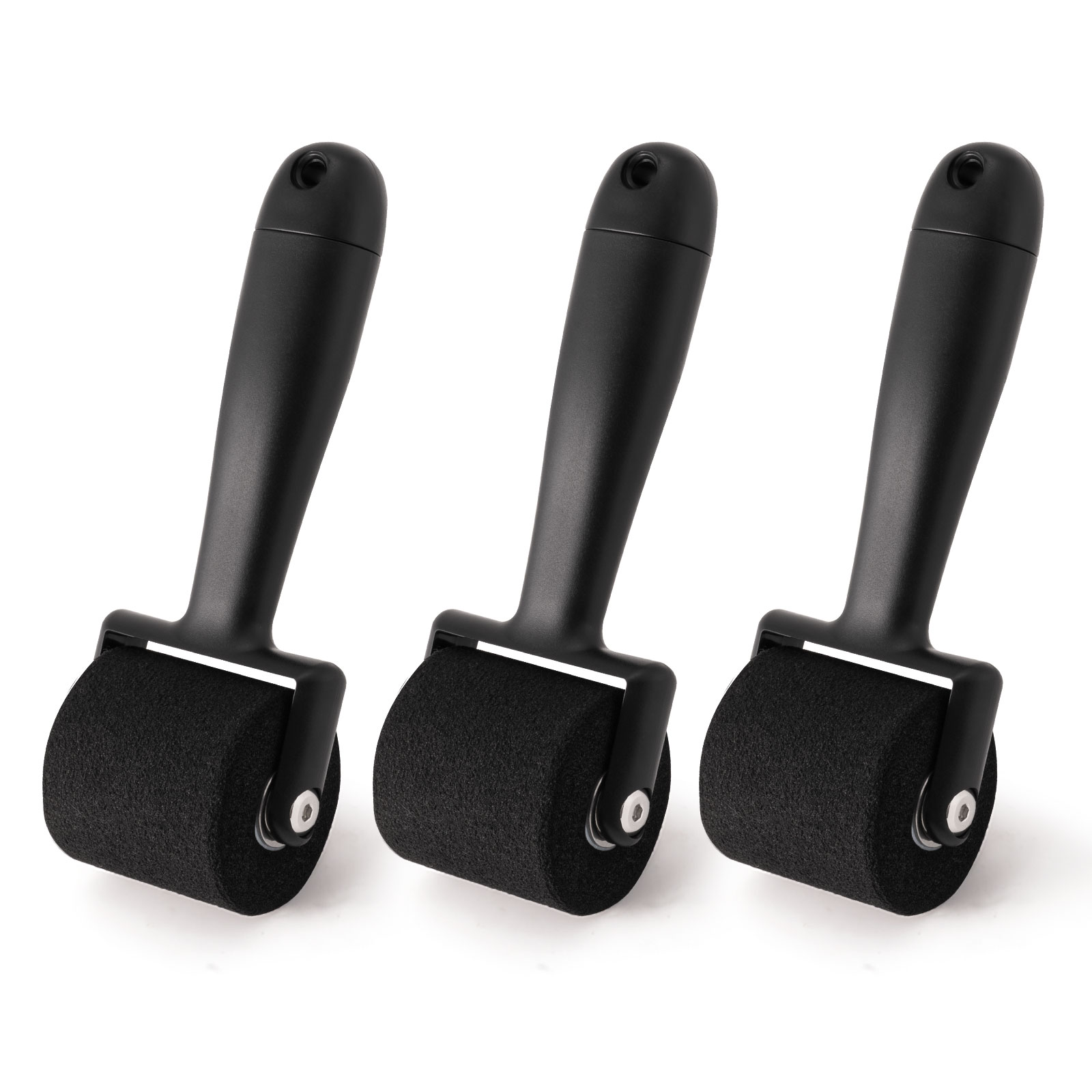 FOSHIO Car Vinyl Wrap Pressing Roller Handle Soft Rubber/Sponge Wheel Roller for Carbon Paint Films Stickers Wallpaper Crafts: Blue