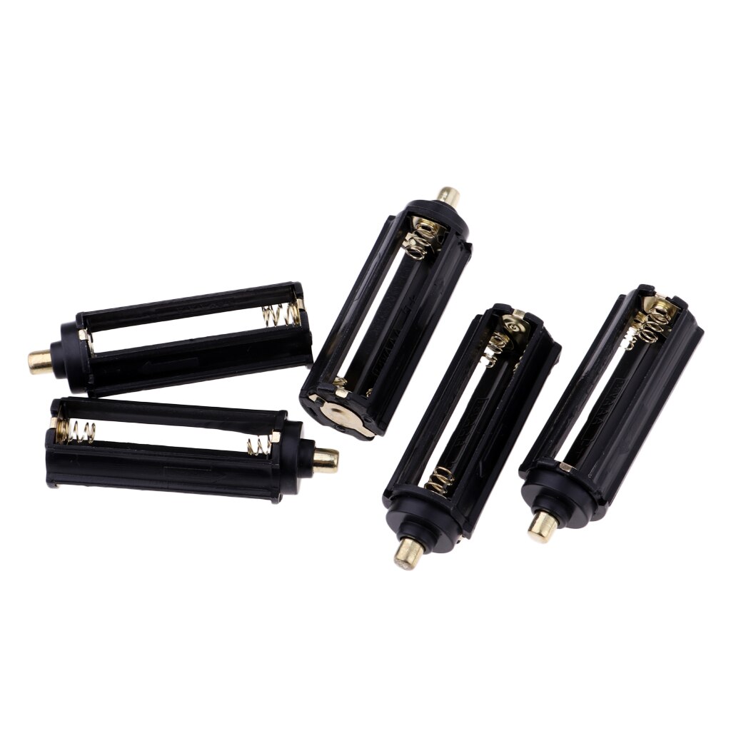 5pcs Flashlight Torch Battery Holder Connect Adapter Container AAA Batteries