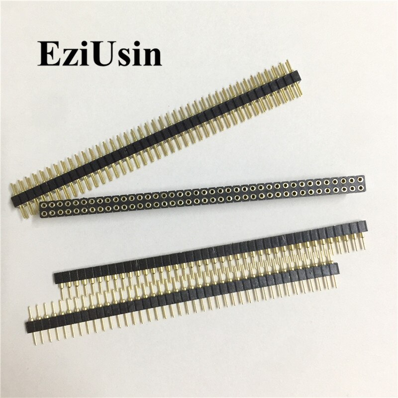 2,0mm 2,0 1*40 Pin 2*40P Runde Männlich Weiblich Einzelnen/Zweireihig Pin Header buchse Streifen PCB Stecker Für arduino 1x40 2x40