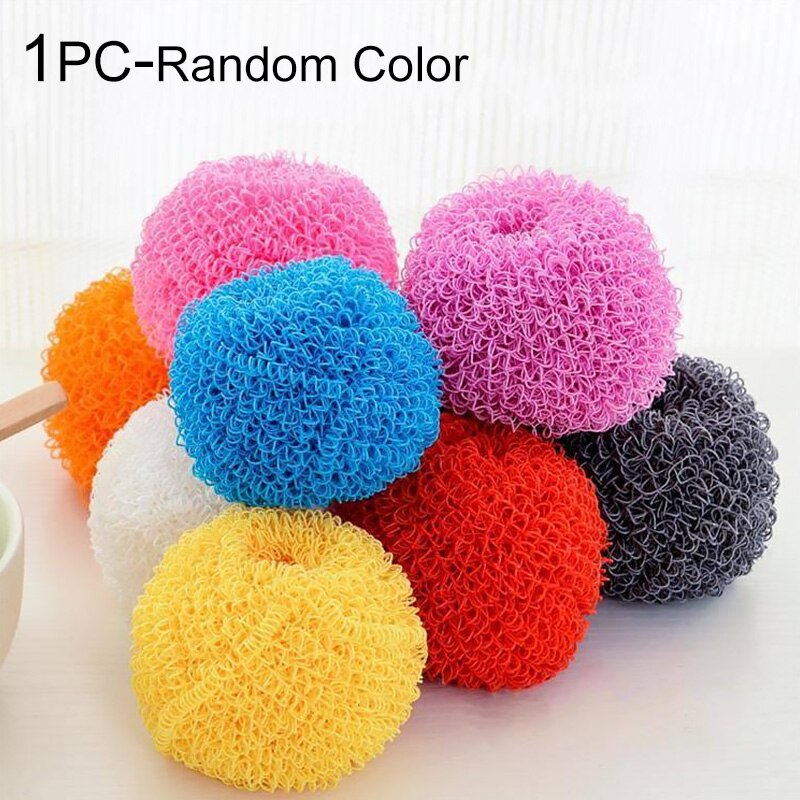 Boule de nettoyage en microfibre Nano, boule de nettoyage de cuisine, brosse à huile antiadhésive, Pot artefact boule en acier, outil ménager: Default Title