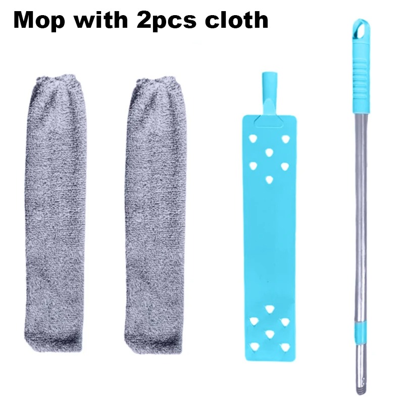 UNTIOR-fregonas para polvo de mango largo, fregonas para limpieza de suelo y techo, limpiador de polvo para fondo de cama, cepillo para quitar el polvo del sofá, herramienta de limpieza del hogar: Blanco